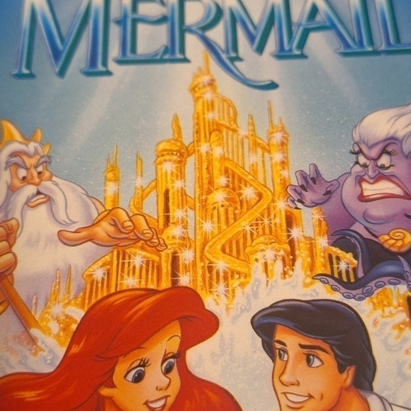 Vintage Disney Black Diamond 1989 VHS The Little Mermaid Banned Artwork Cover - Picture 3 of 8